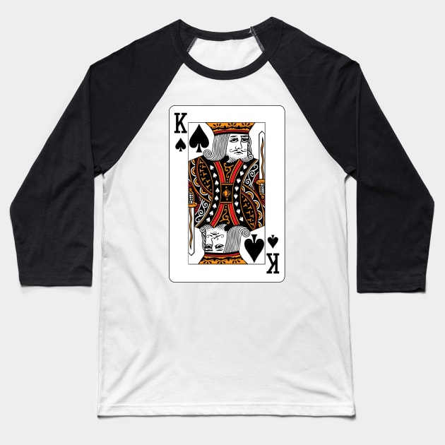 King of Spades Baseball T-Shirt by rheyes